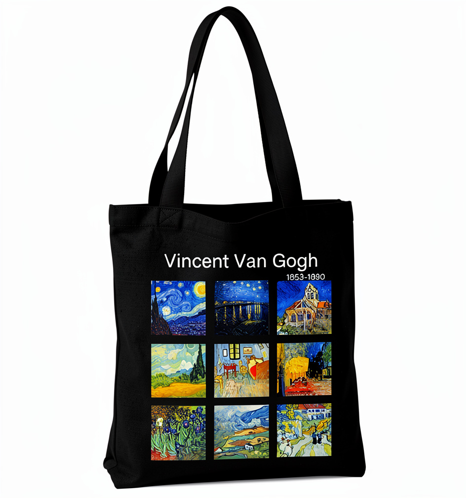 Bolso/ Tote. Vincent Van Gogh negro