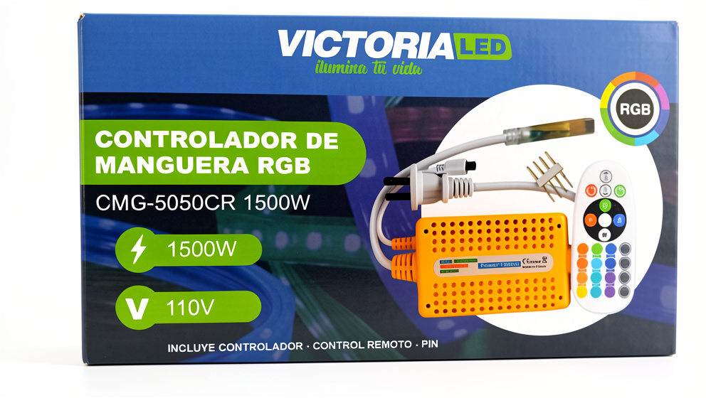 CONTROLADOR DE MANGUERA RGB 10MM+ CONTROL 1500W