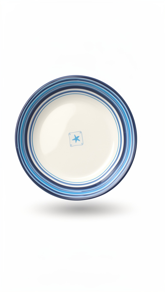 plato playo postre azul