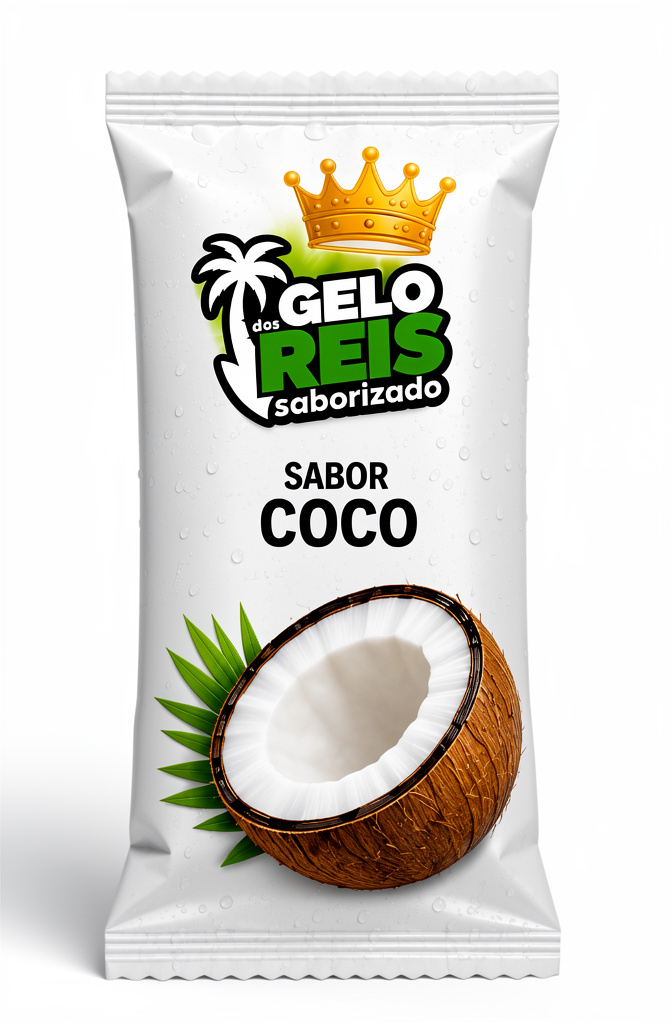 Gelo saborizado Água de coco