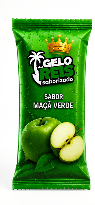 Gelo saborizado sabor maçã verde