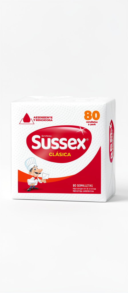 Servilletas Sussex de mesa clásicas x80 servilletas