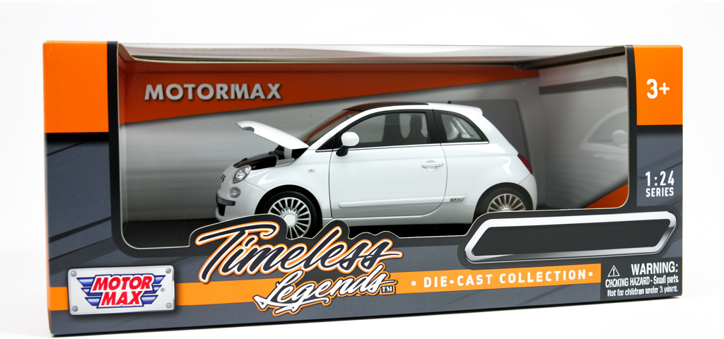 AUTO WELLY FIAT 500 2007 ESCALA 1:24