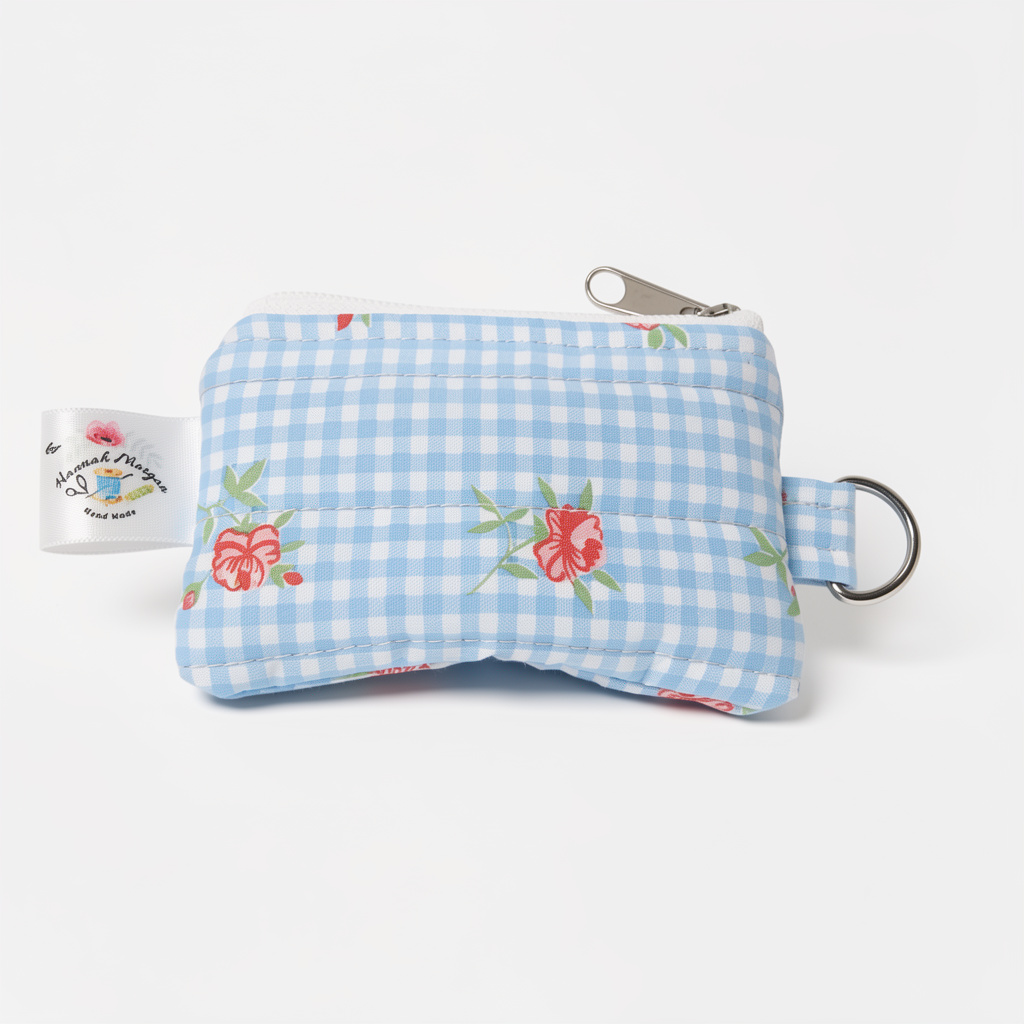 Sky blue Gingham - Monedero