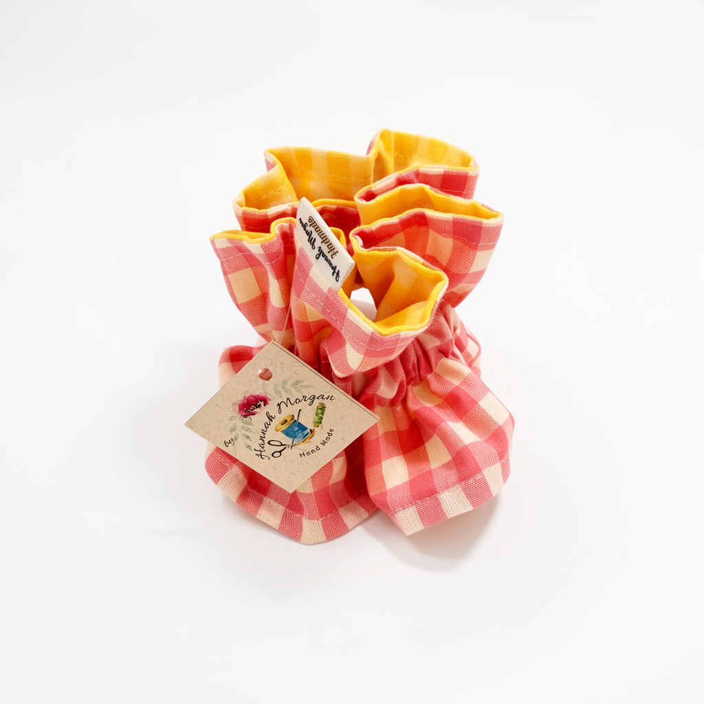 Amanecer Vichy - Double Ruffle Scrunchie