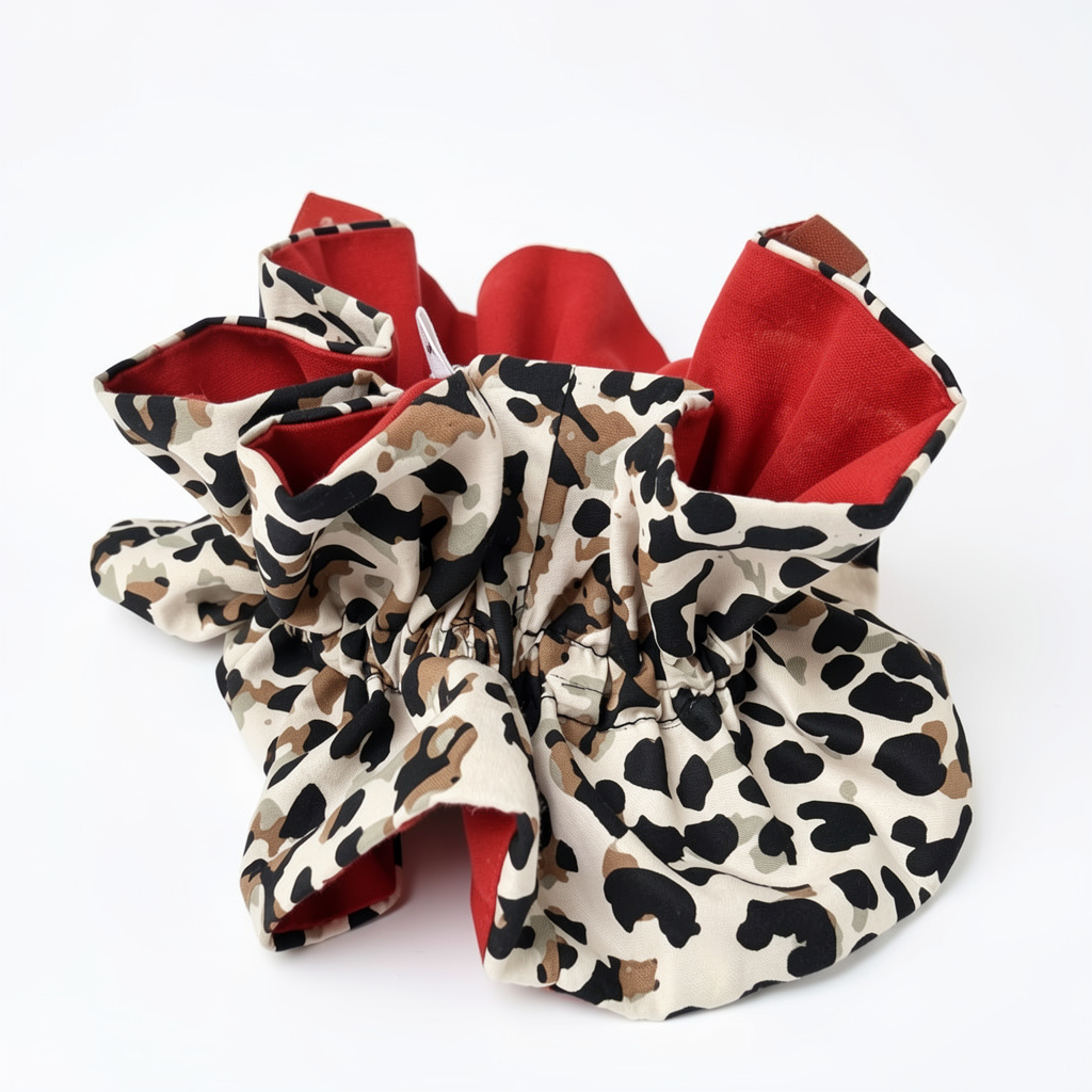 Animal Print - Double Rufle Scrunchie