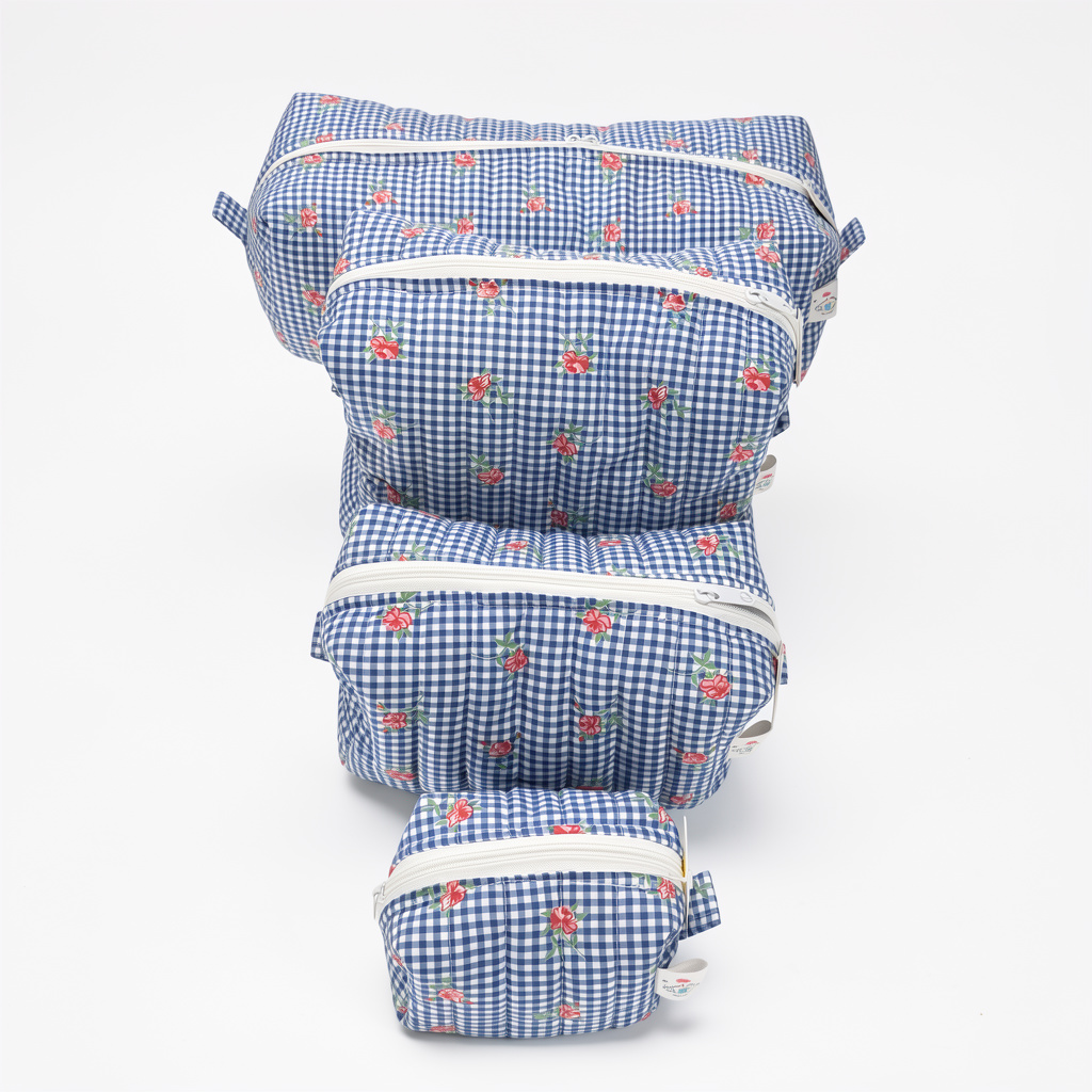 Sky Blue Gingham Roses - Pack