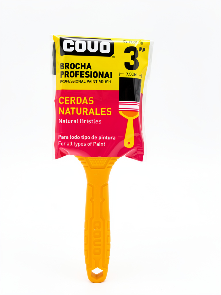 Brocha 3" Cerdas Negras COVO