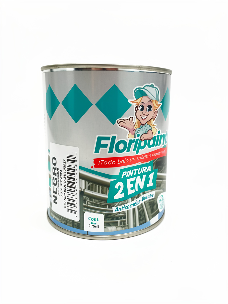 Negro 2 En 1 1/4 FLORIPAINT