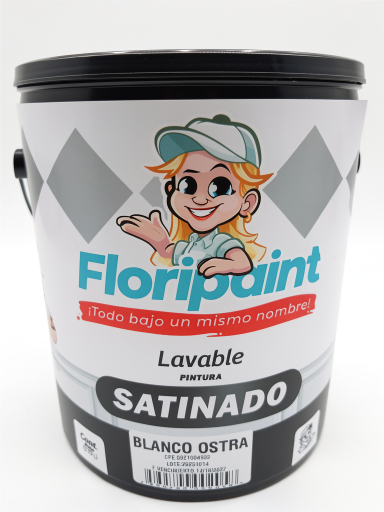Blanco Ostra Satinado Clase B Galón Floripaint