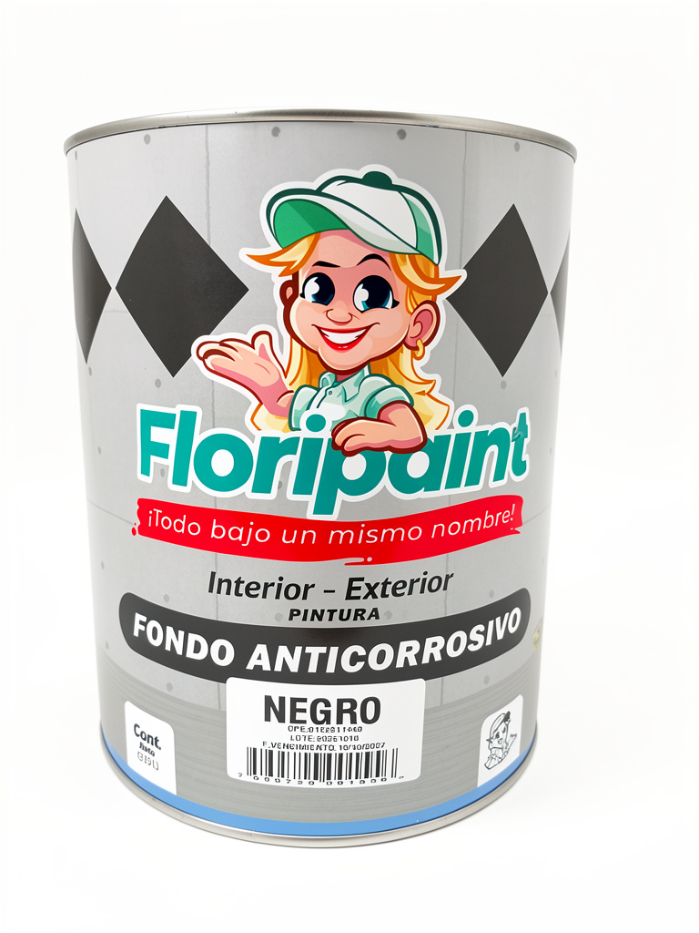 Negro Fondo Galon FLORIPAINT