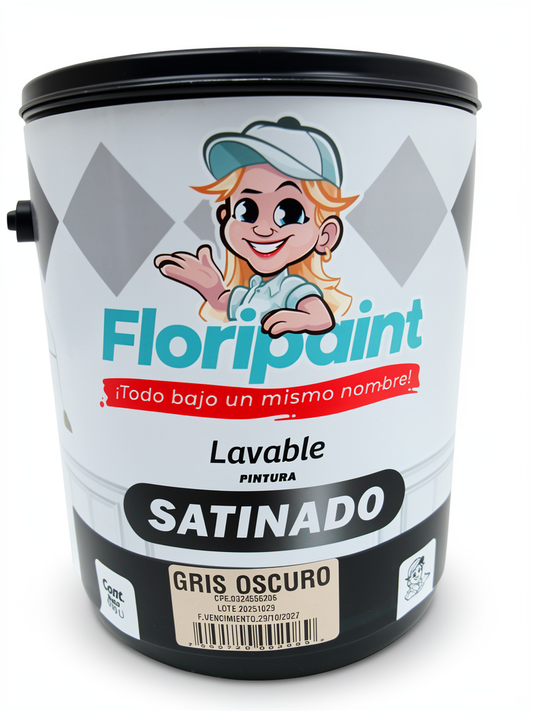 Gris Oscuro Satinado Clase B Galón Floripaint