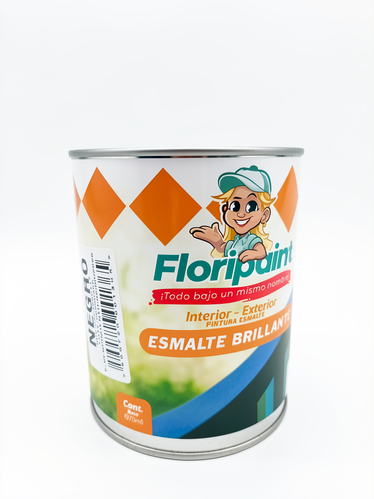 Negro 1/4 Esmalte Brillante Floripaint