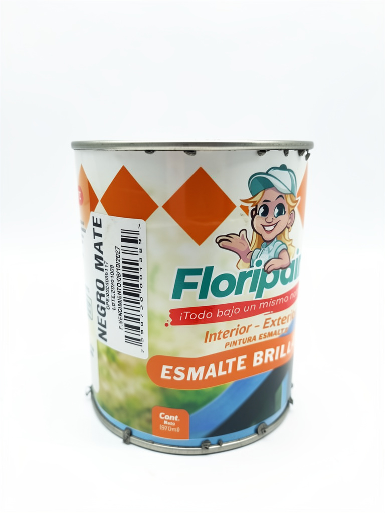 Negro Mate 1/4 Esmalte Brillante Floripaint