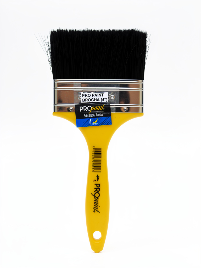 Brocha 4" Cerdas Negras Pro Paint
