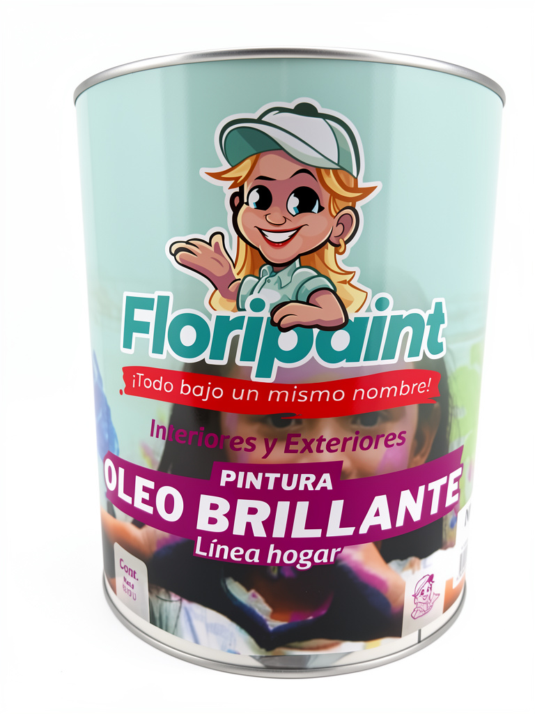 Negro Óleo Brillante Galón Floripaint