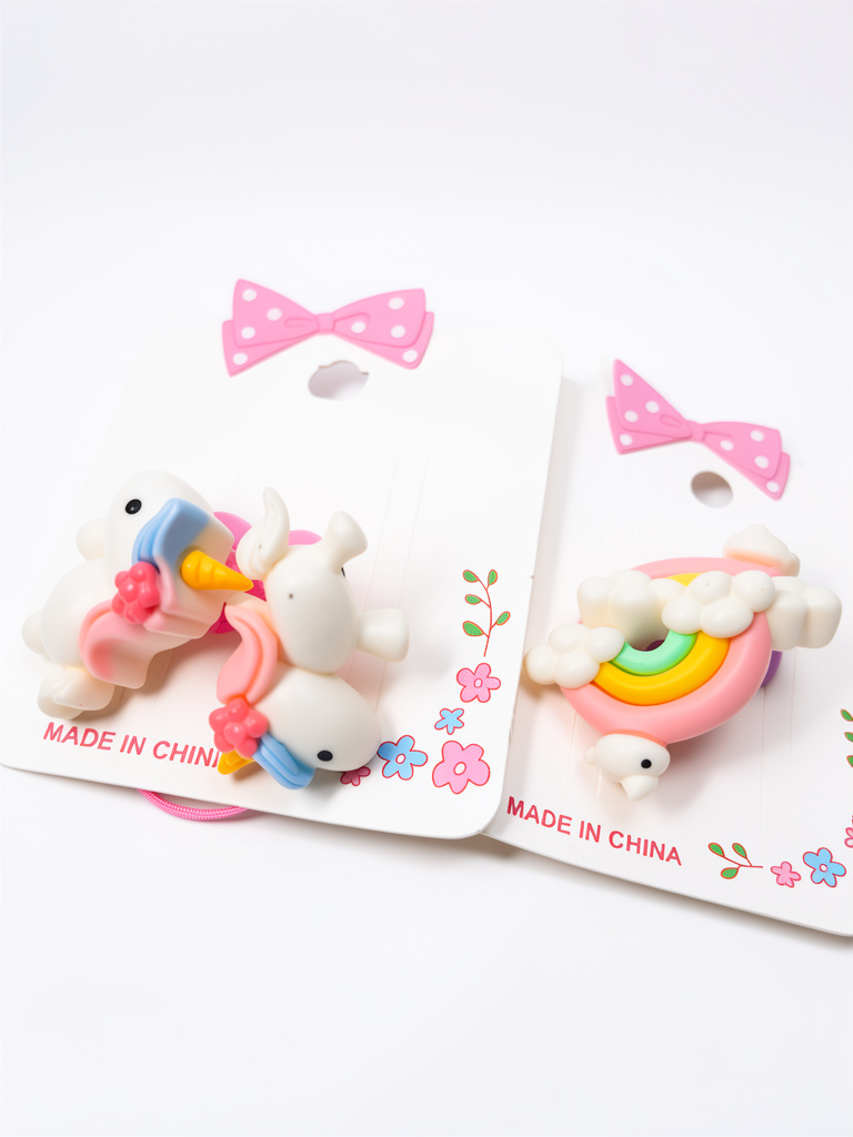 Colita pelo x 2 unicornio/arco iris