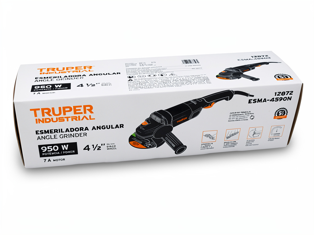 esmeriladora angular electrica industrial 4 1/2 Truper 950W