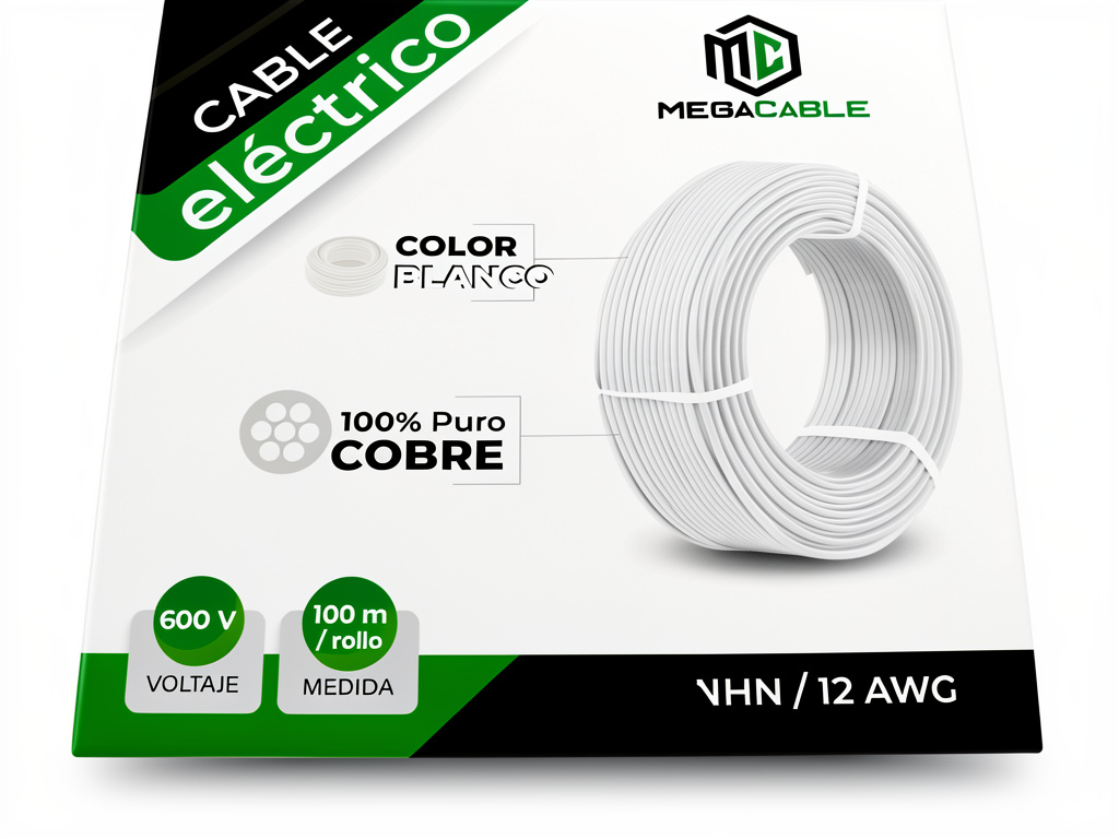 MEGA CABLE N12 BLANCO METRO