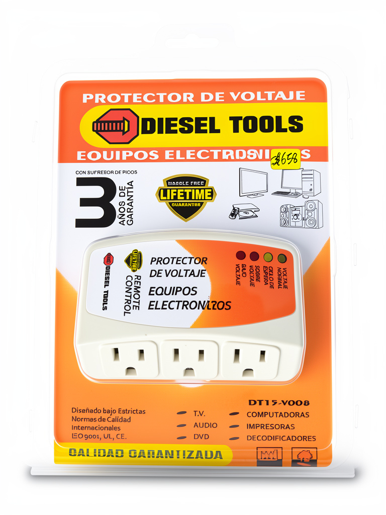 PROTECTOR DE VOLTAJE 110/V 3 TOMAS