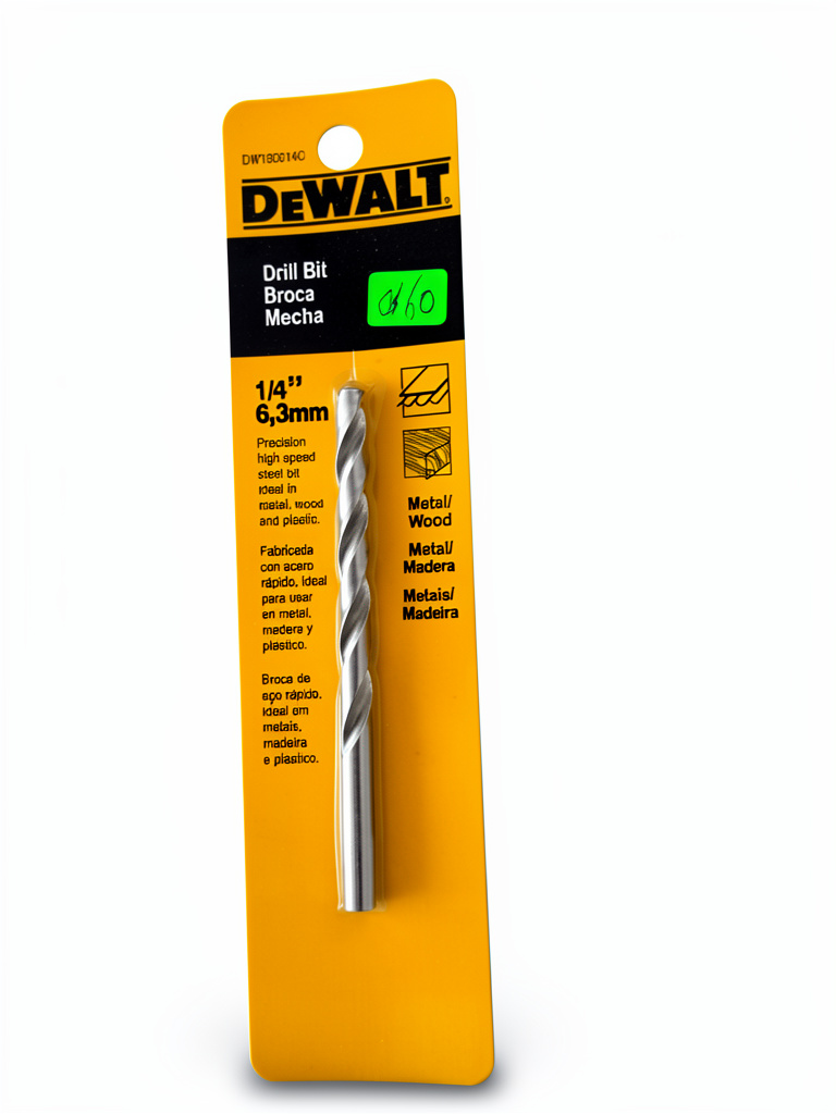 BROCA PARA METAL DEWALT 1/4  HSS