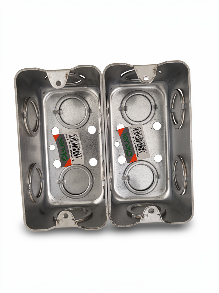 Clever  caja metalica rectangular 2x4 1/2 a 3/4