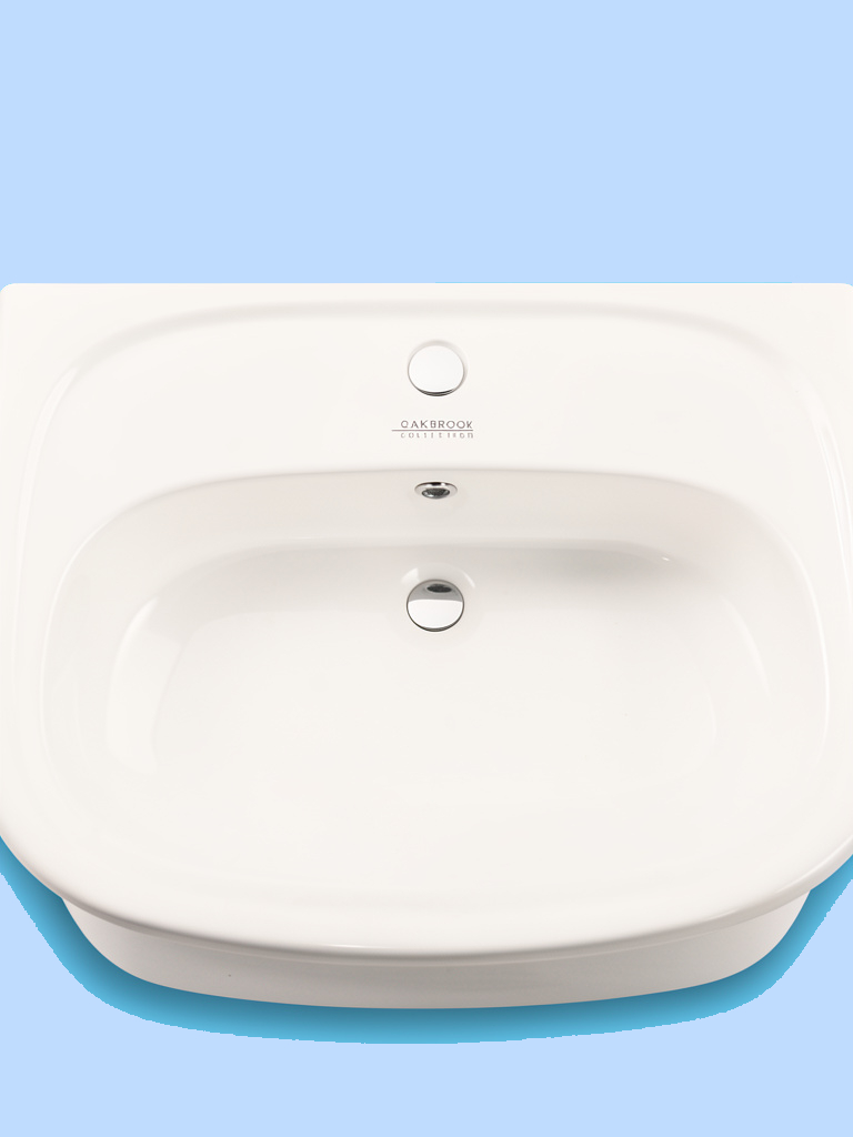 OAKBROOK lavamanos blanco con pedestal