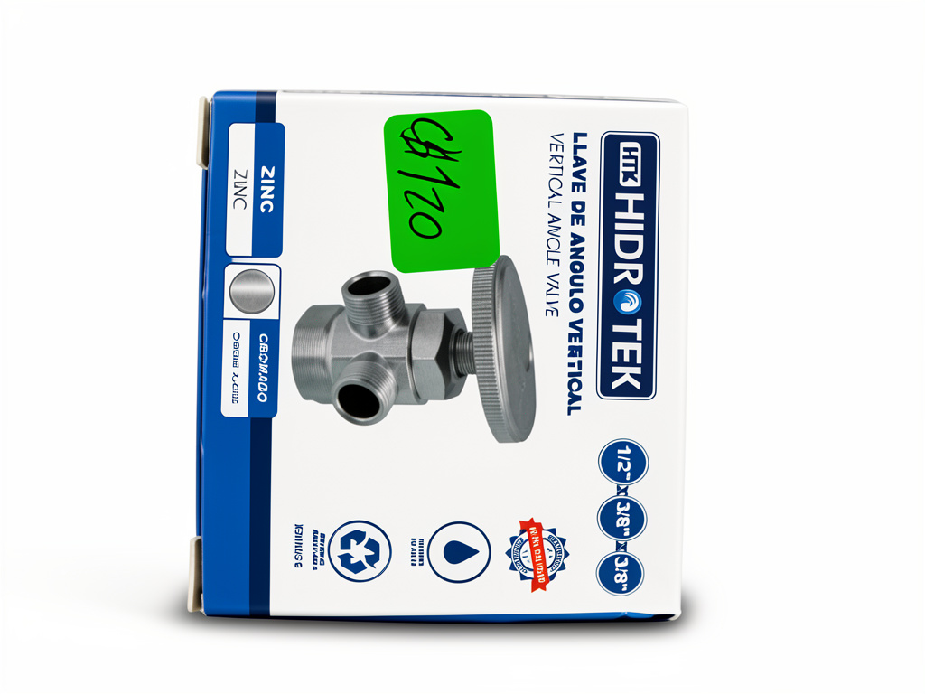 LLAVE ANGULO DOS VIAS 1/2X3/8X3/8 HIDROTEC