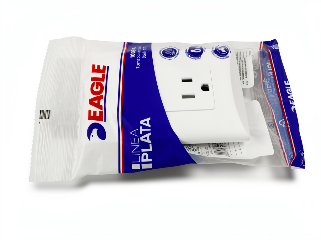 toma corriente blanca doble polarizado Eagle