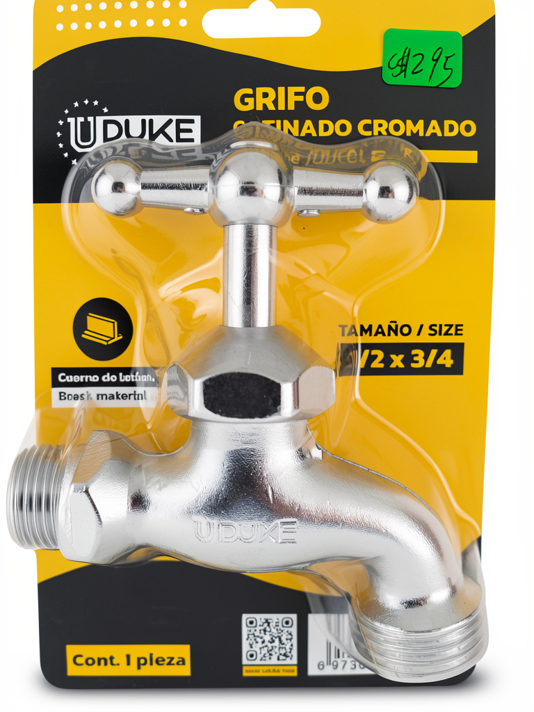 GRIFO metálico SATINADO CROMADO 1/2