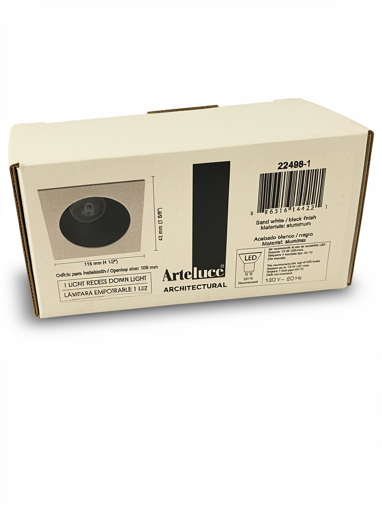 Arteluce lámpara empotrable blanca/negra LED