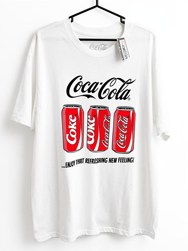 Camisetas blanca coca cola