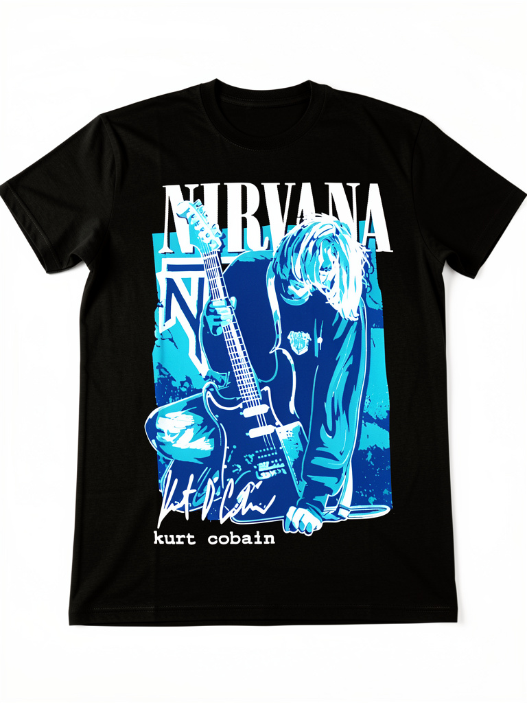 Camiseta NIRVANA M azul