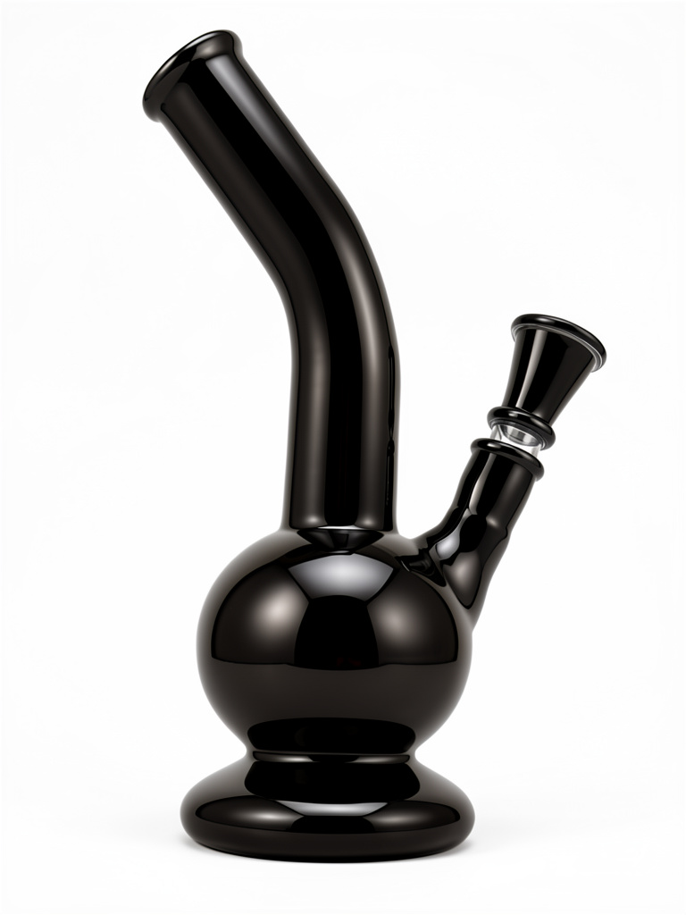 Bong vidrio doble negro grande