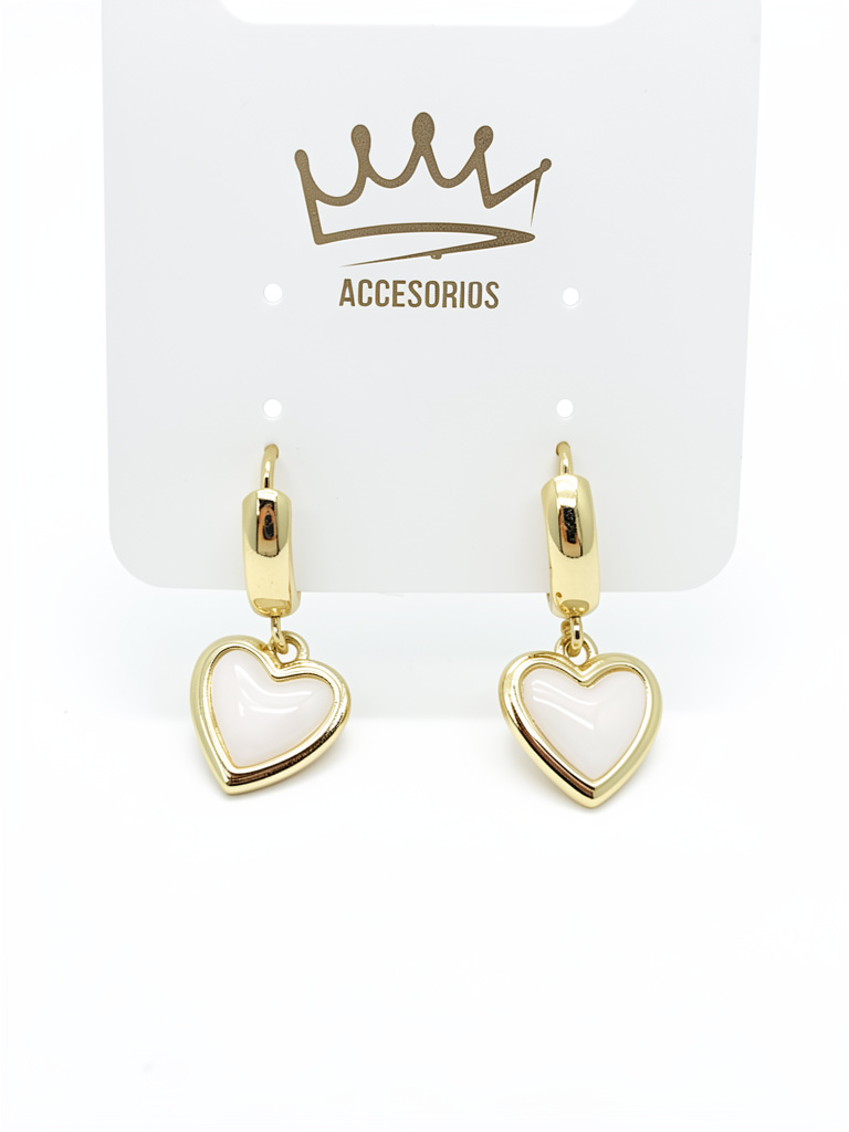 Aretes Corazón colgante