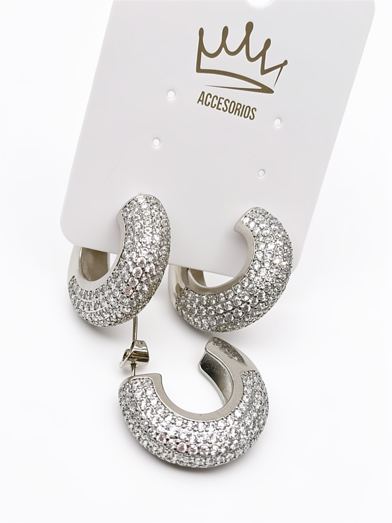 Aretes plateados