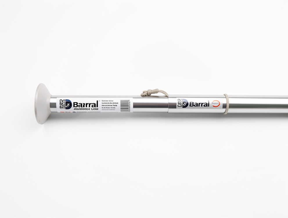 Barral aluminio pulido Extensible de 1 a 2 mts
