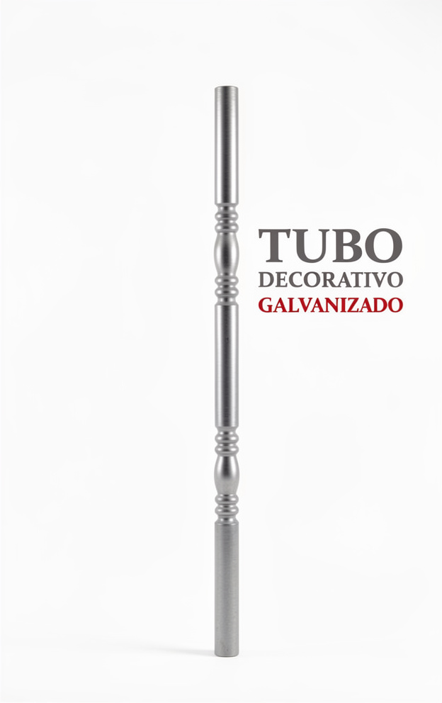 TUBO DECORATIVO GALVANIZADO TORNEADO DIAMETRO 1 PULGADA LARGO 100MTS