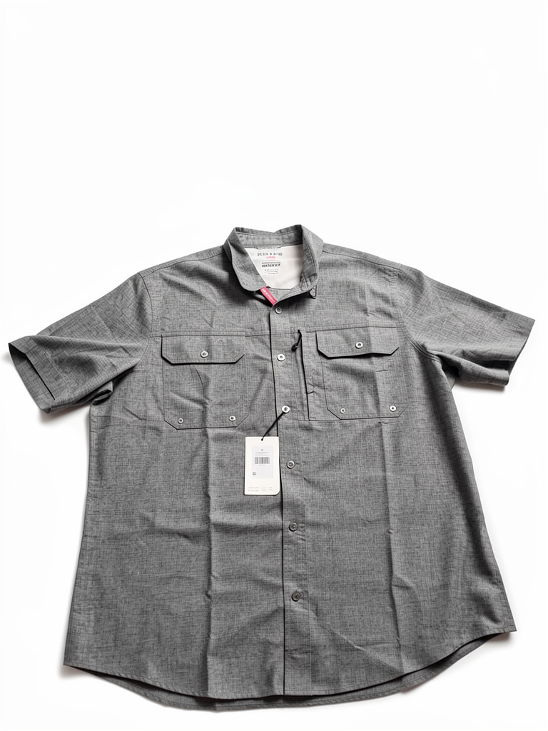 Camisa gris de manga corta talla XL