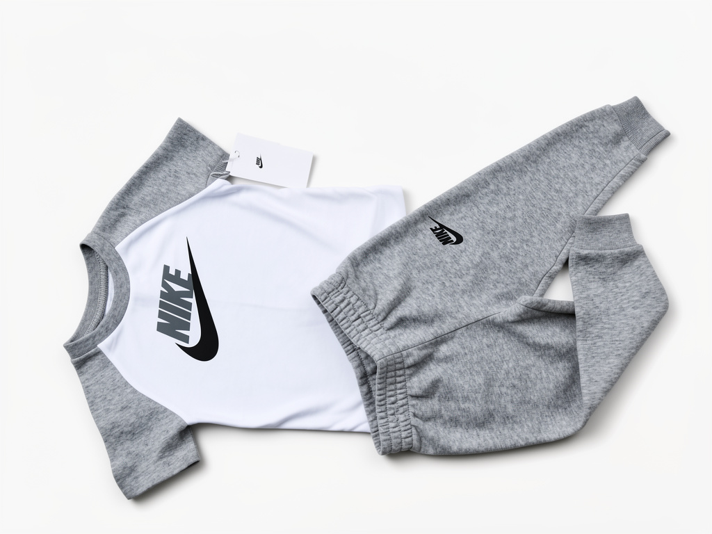 Nike conjunto deportivo gris y blanco