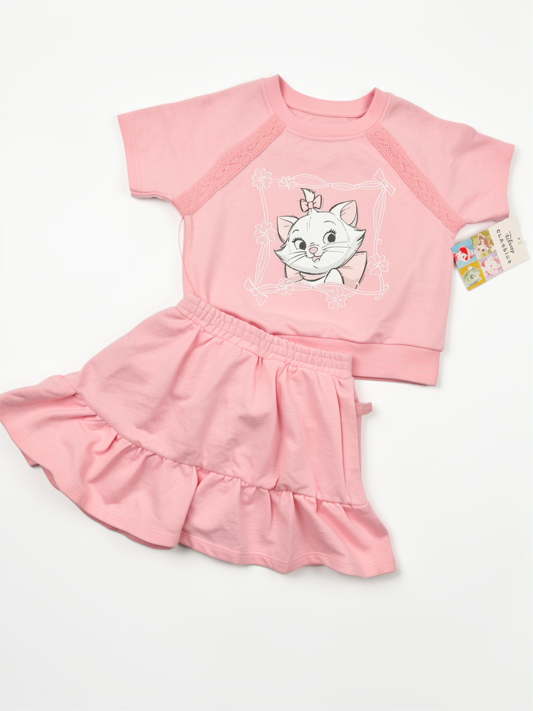 Conjunto rosado Disney clasics falda shorts Talla 5t 31835
