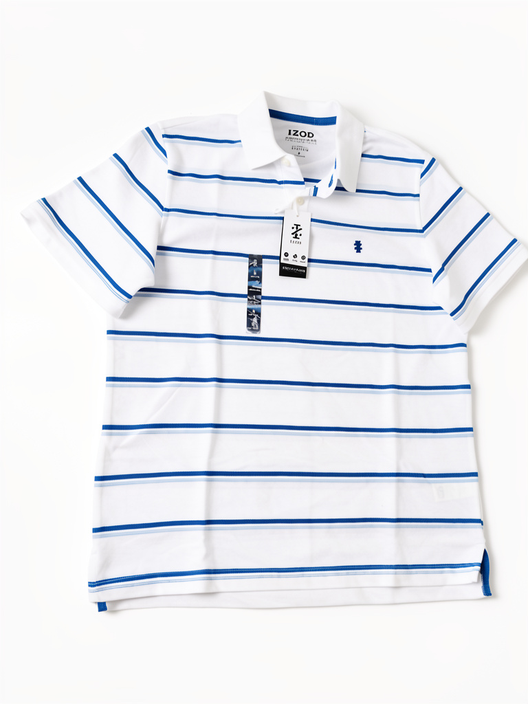 IZOD franela blanca y azul talla M