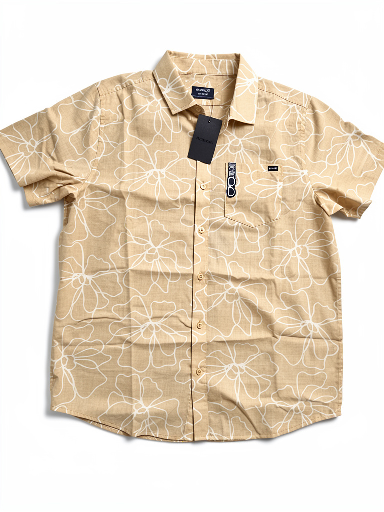 Blue Bay camisa beige floral talla MMM