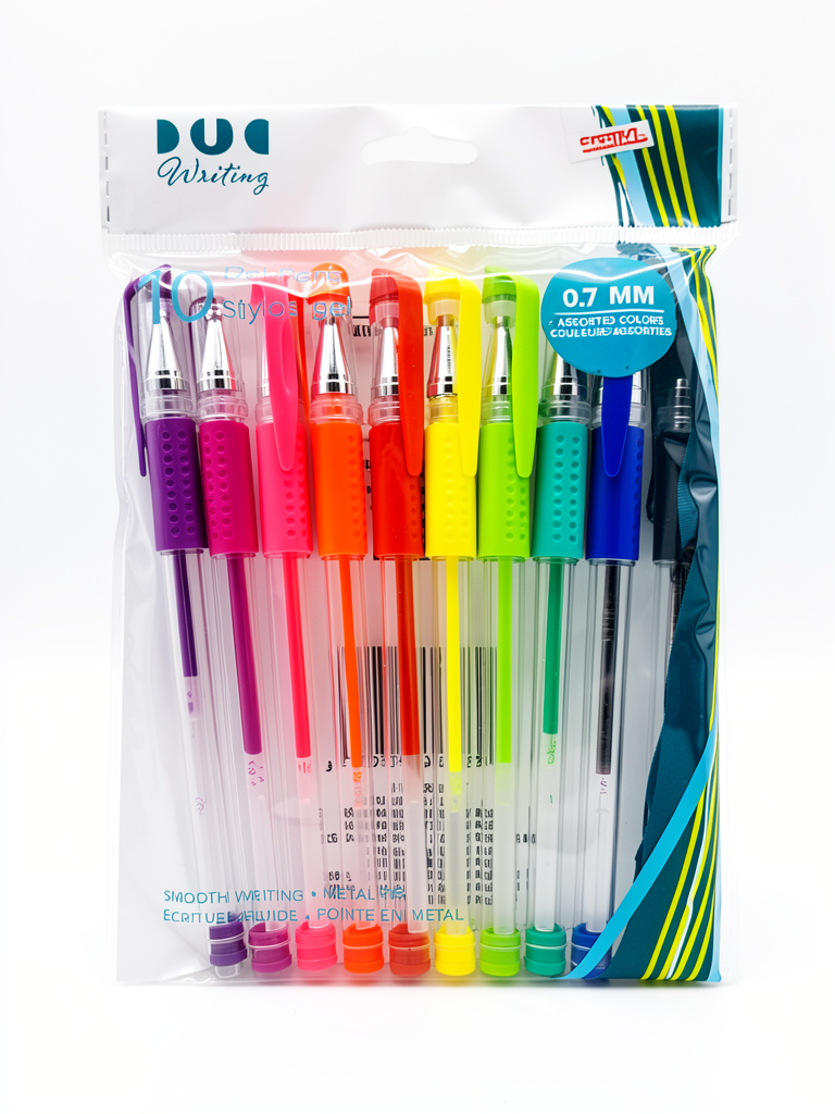 Paquete pluma de color de gel 10pz