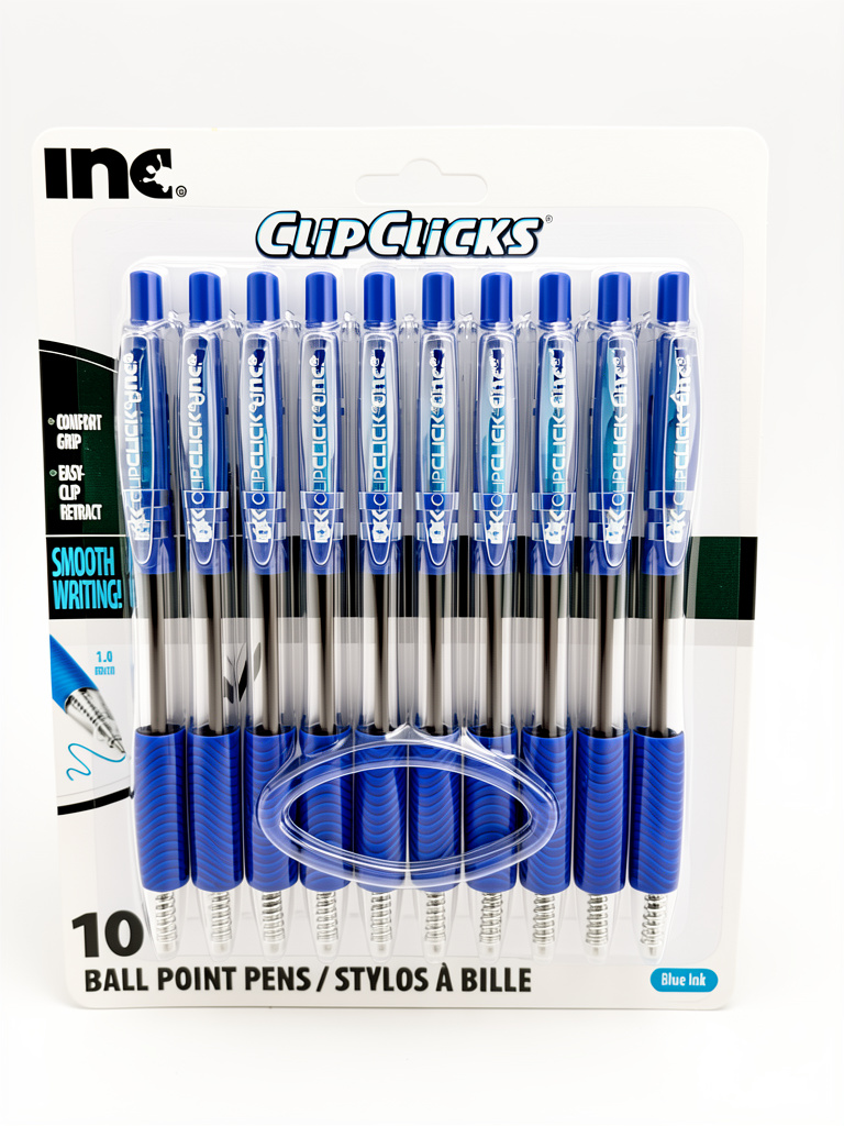 Pluma individual de clip azul