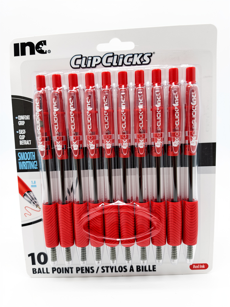 Pluma individual de clip roja
