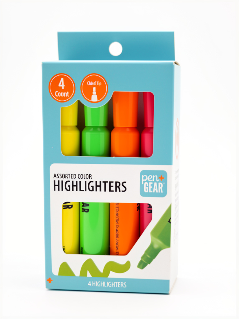 Marcatextos gruesos 4pz Pen+ Gear