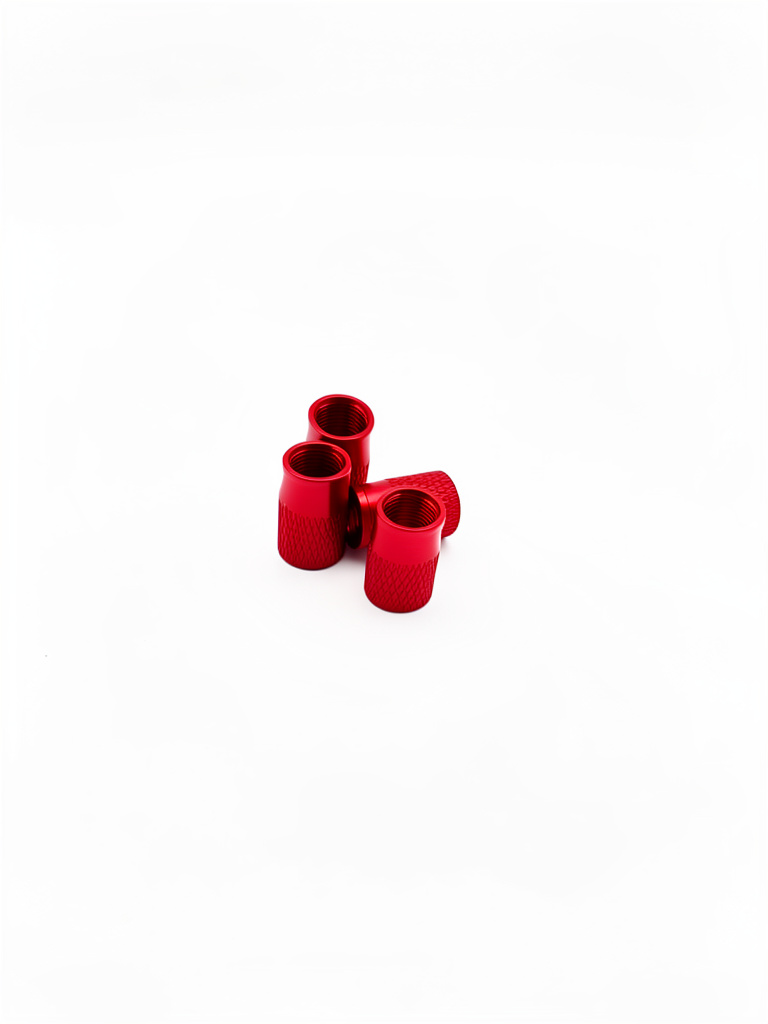 TAPON VALVULA ALUMINIO ROJO SET