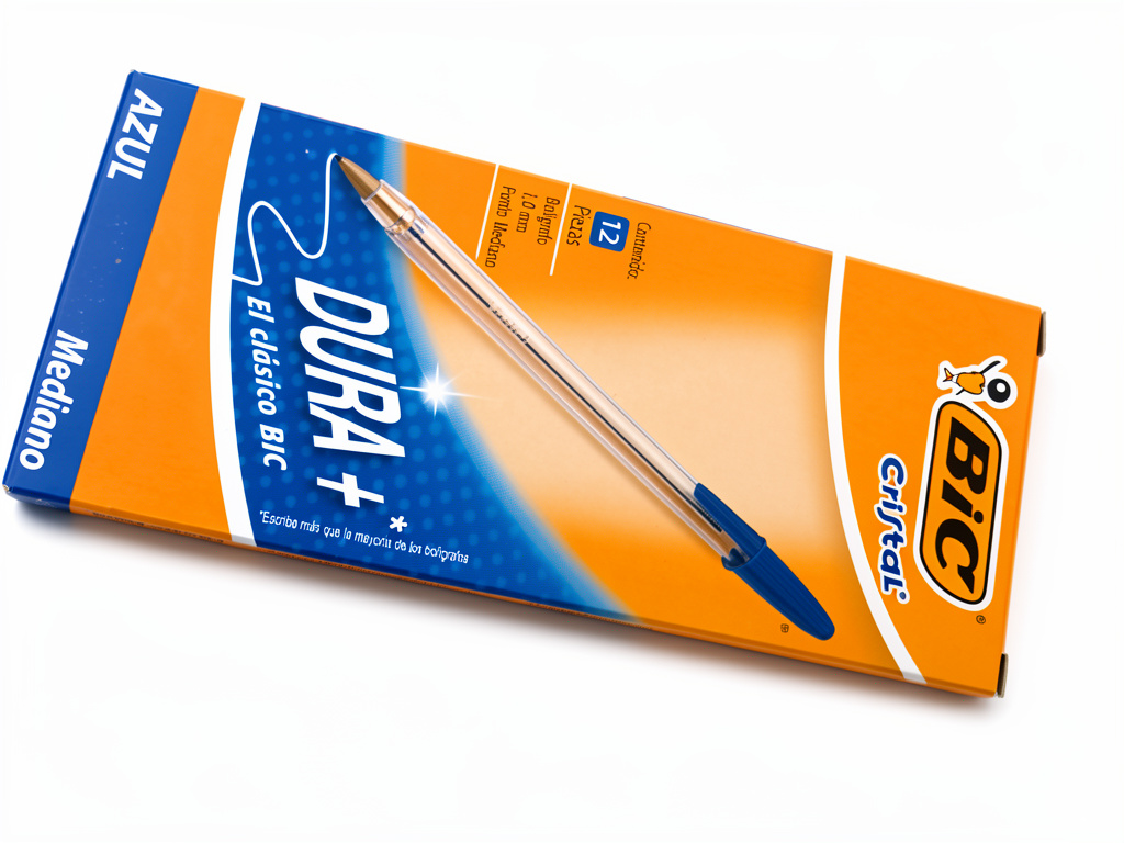 Bic azul lapiceros cristal