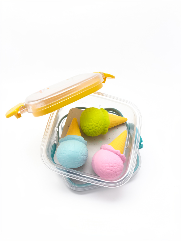 Borrador con forma comestibles